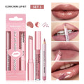 Lipliner&Lipstick Lip Gloss Set 3pcs/set Waterproof Long Lasting Lip Makeup Matte Travel Mini Set Women's Makeup Cosmetics