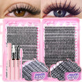 DIY Lash Extension Kit 720pcs Lash Clusters Individual Eyelashes Kit with Lash Bond and Seal Wispy Natural Mange Lashes